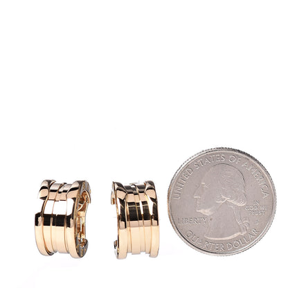 Bulgari 18K Yellow Gold B.Zero1 Hoop Earrings 2 of 4