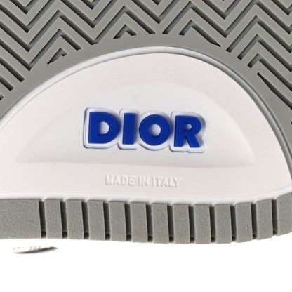 Christian Dior Smooth Calfskin Oblique Galaxy Perforated Mens B27 Low Top Sneakers 44 White Blue 7 of 9