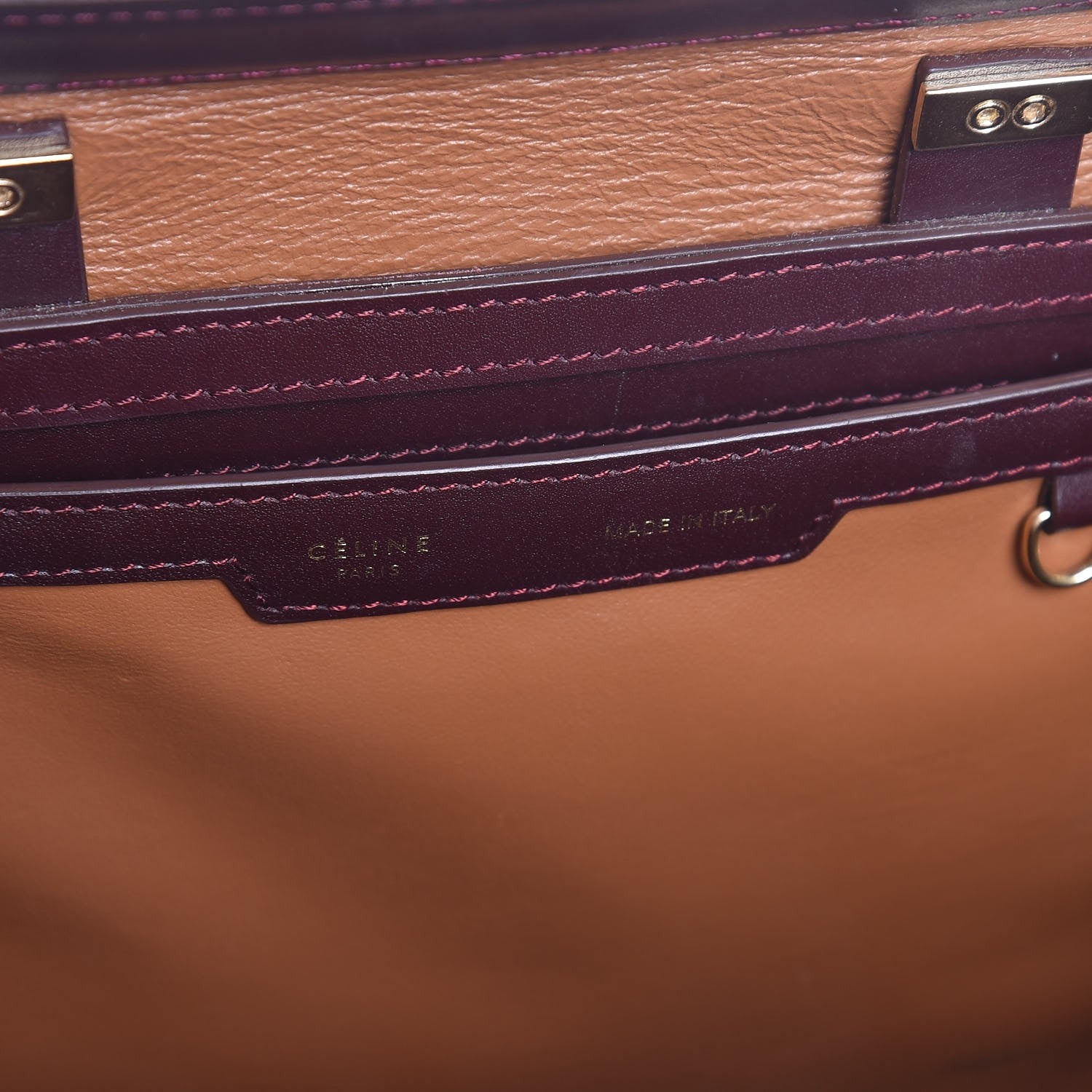 Celine Calfskin Doctor Frame Bag Burgundy 6 of 12