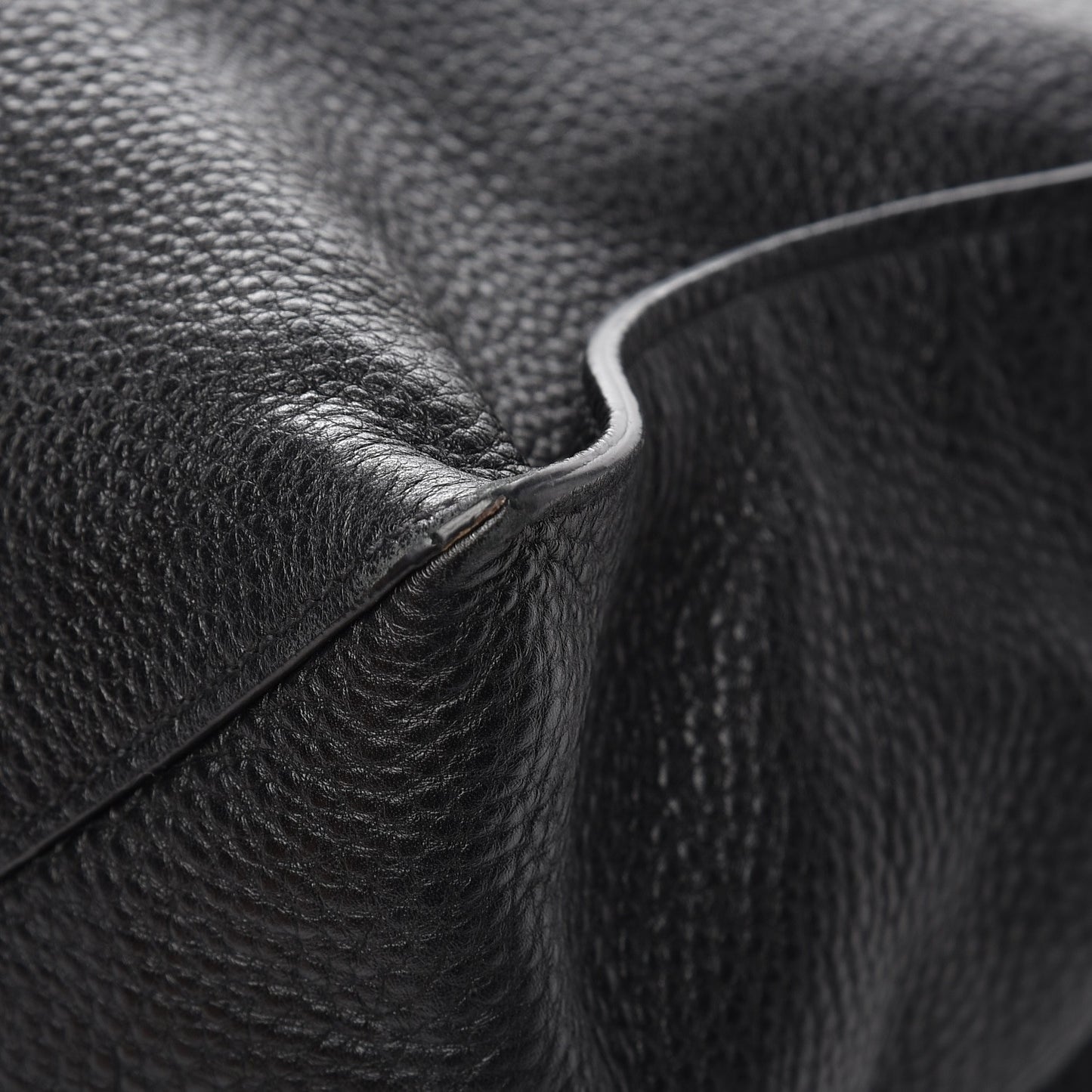 Vitello Daino Tote Nero Black Caramel