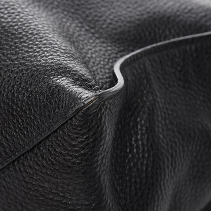 Miu Miu Vitello Daino Tote Nero Black Caramel 10 of 20