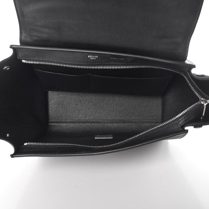 Celine Drummed Calfskin Suede Small Trapeze Black 5 of 13