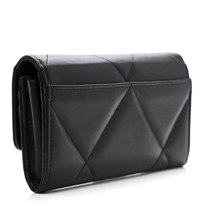 Chanel Lambskin Quilted Chanel 19 Flap Wallet Black 3 of 8