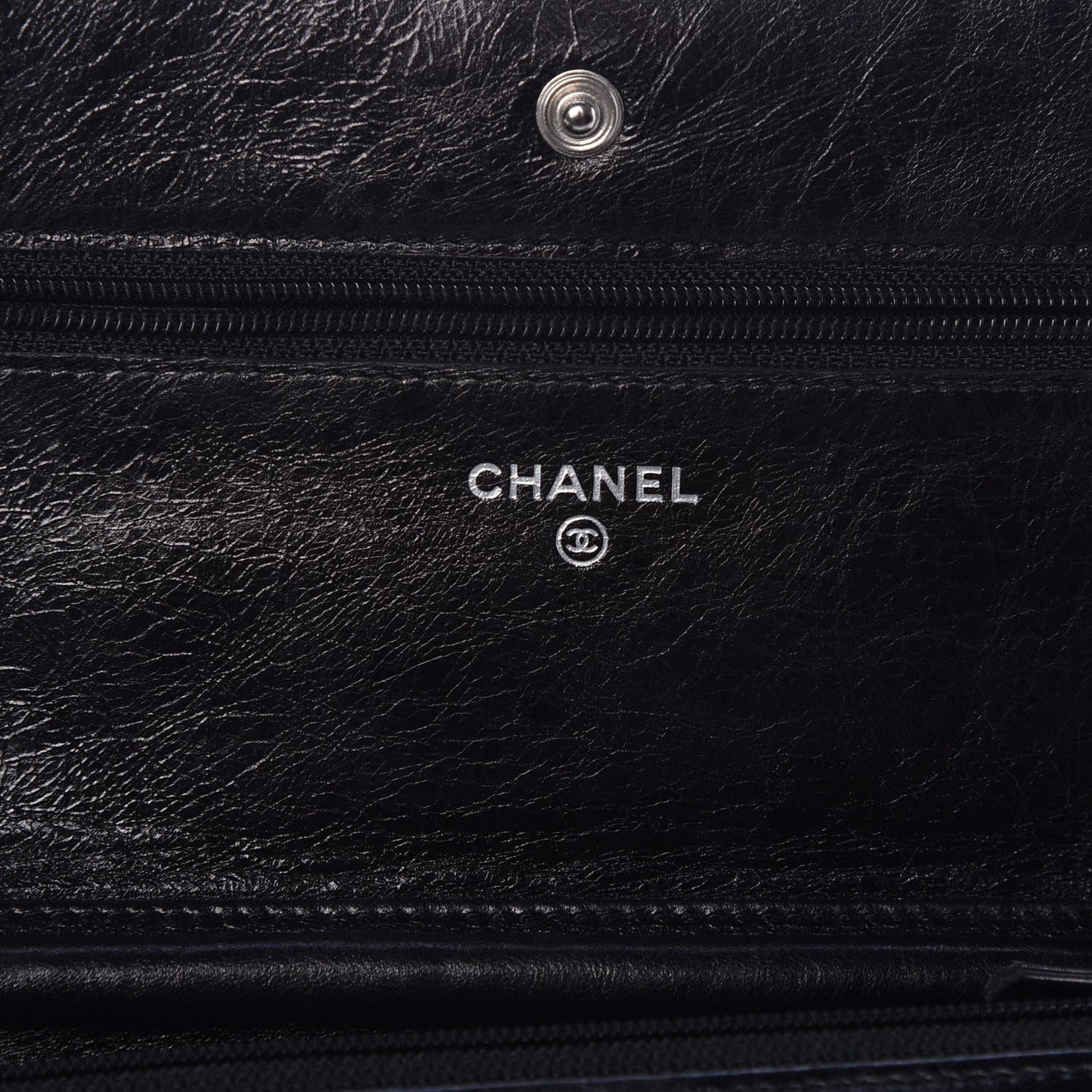 Glazed Aged Calfskin Reissue Wallet On Chain WOC Black