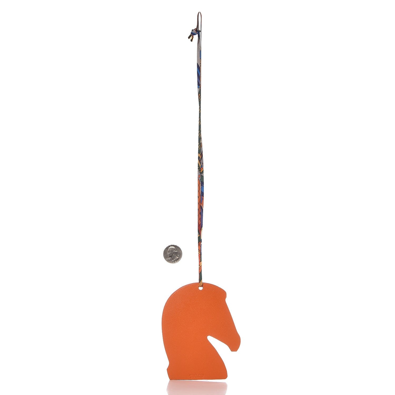 Hermes Everlisse Chevre Mysore Samarcande Horse Ornament Bag Charm Vermillion Orange 2 of 4