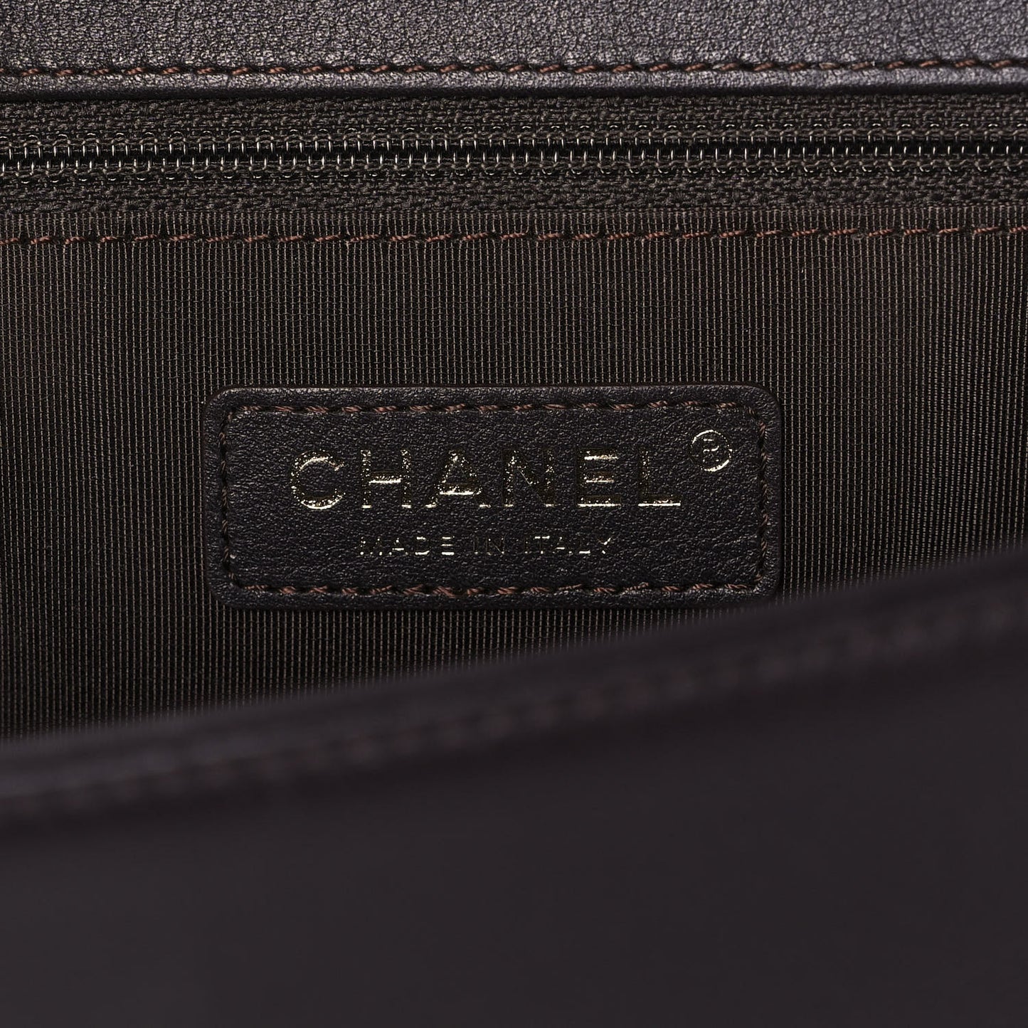 Calfskin Quilted New Medium Boy Flap Dark Brown