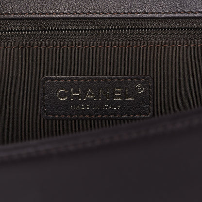 Chanel Calfskin Quilted New Medium Boy Flap Dark Brown 14 of 15