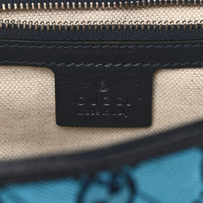 Gucci Monogram Multicolor Matelasse Diagonal Small GG Marmont Shoulder Bag Light Blue 6 of 10