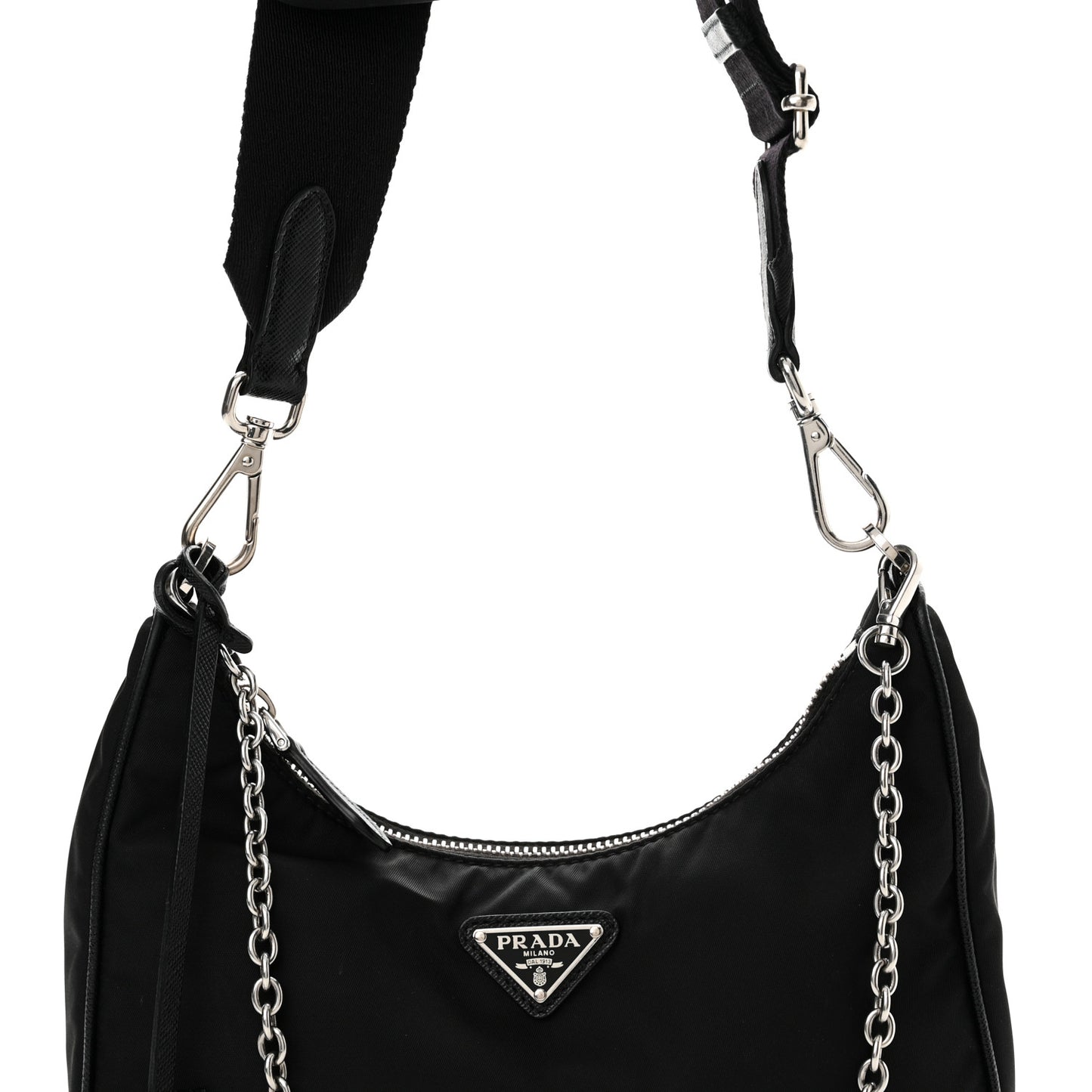 Re-Nylon Saffiano Re-Edition 2005 Shoulder Bag Black