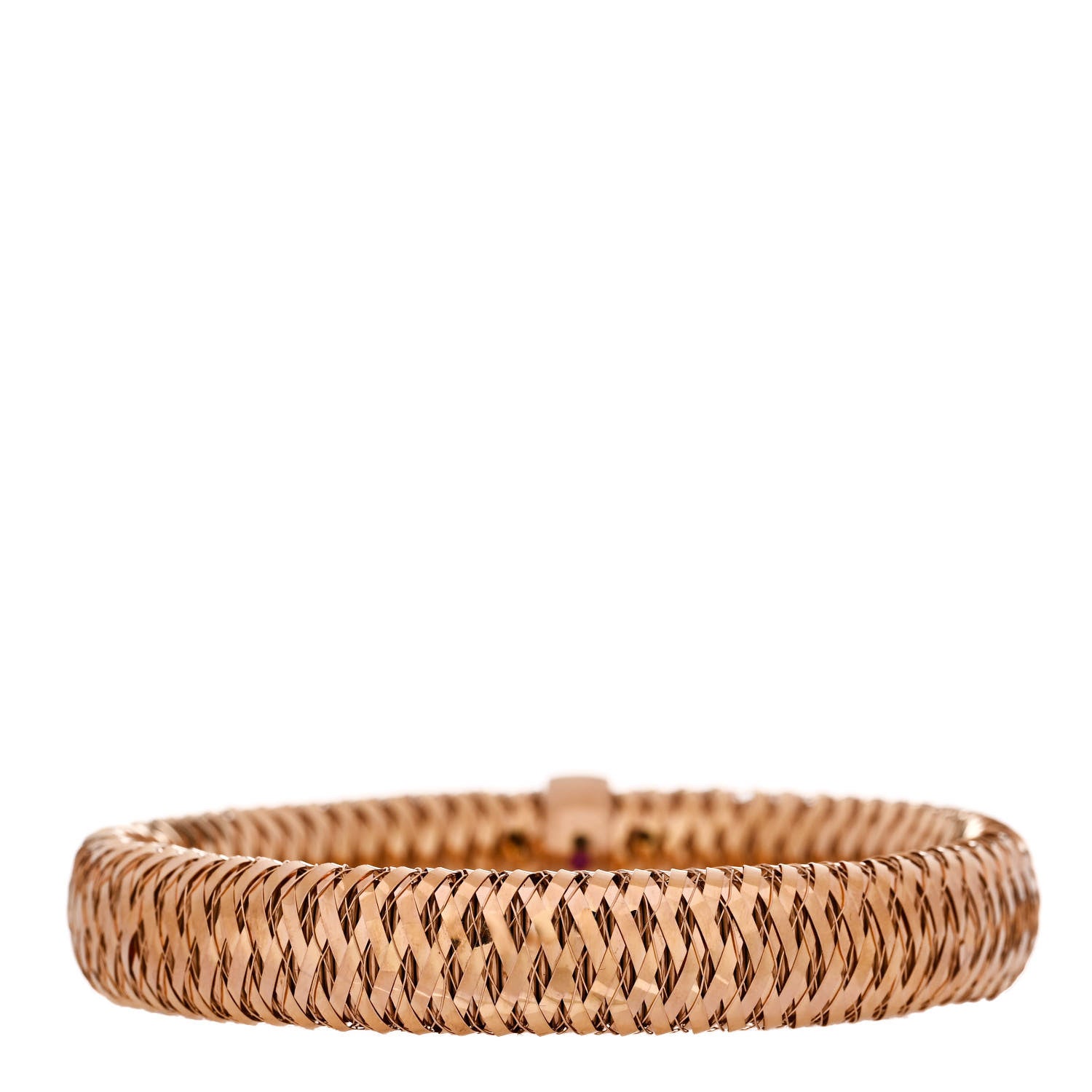 Roberto Coin 18K Rose Gold Primavera Flex Bangle Bracelet 2 of 4