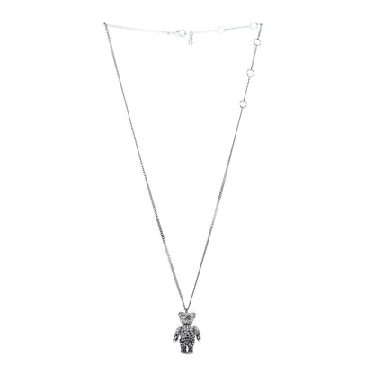 Christian Dior Crystal Teddy Bear Necklace Black 3 of 7