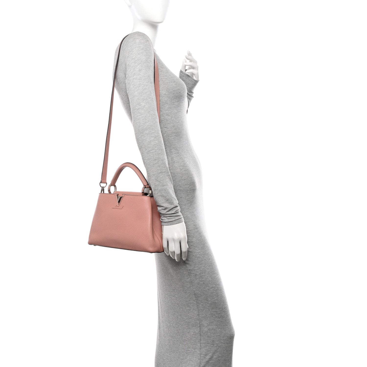 Louis Vuitton Taurillon Capucines BB Magnolia 2 of 9