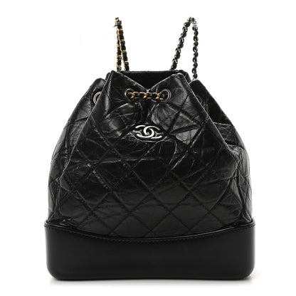 Chanel Aged Calfskin Quilted Small Gabrielle Backpack Black 1 of 10