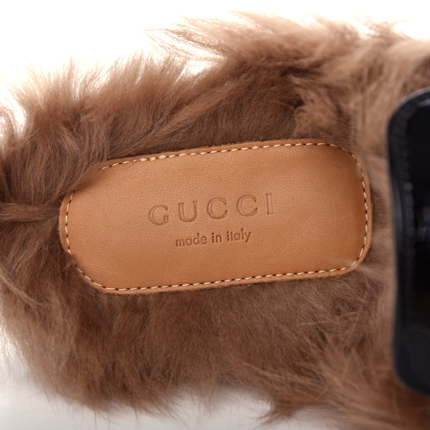 Gucci Patent Fur Womens Princetown Slippers 39 Black 8 of 9