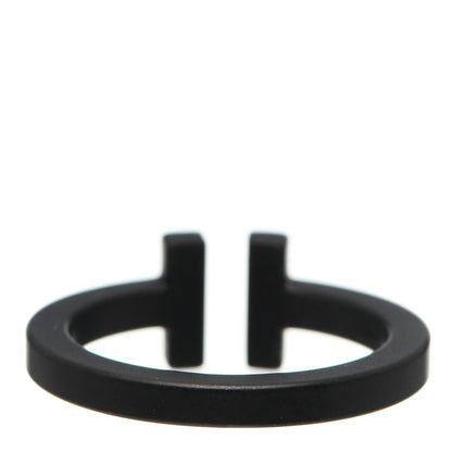 Tiffany Black-Coated Stainless Steel T Square Ring 56 7.5 3 of 5