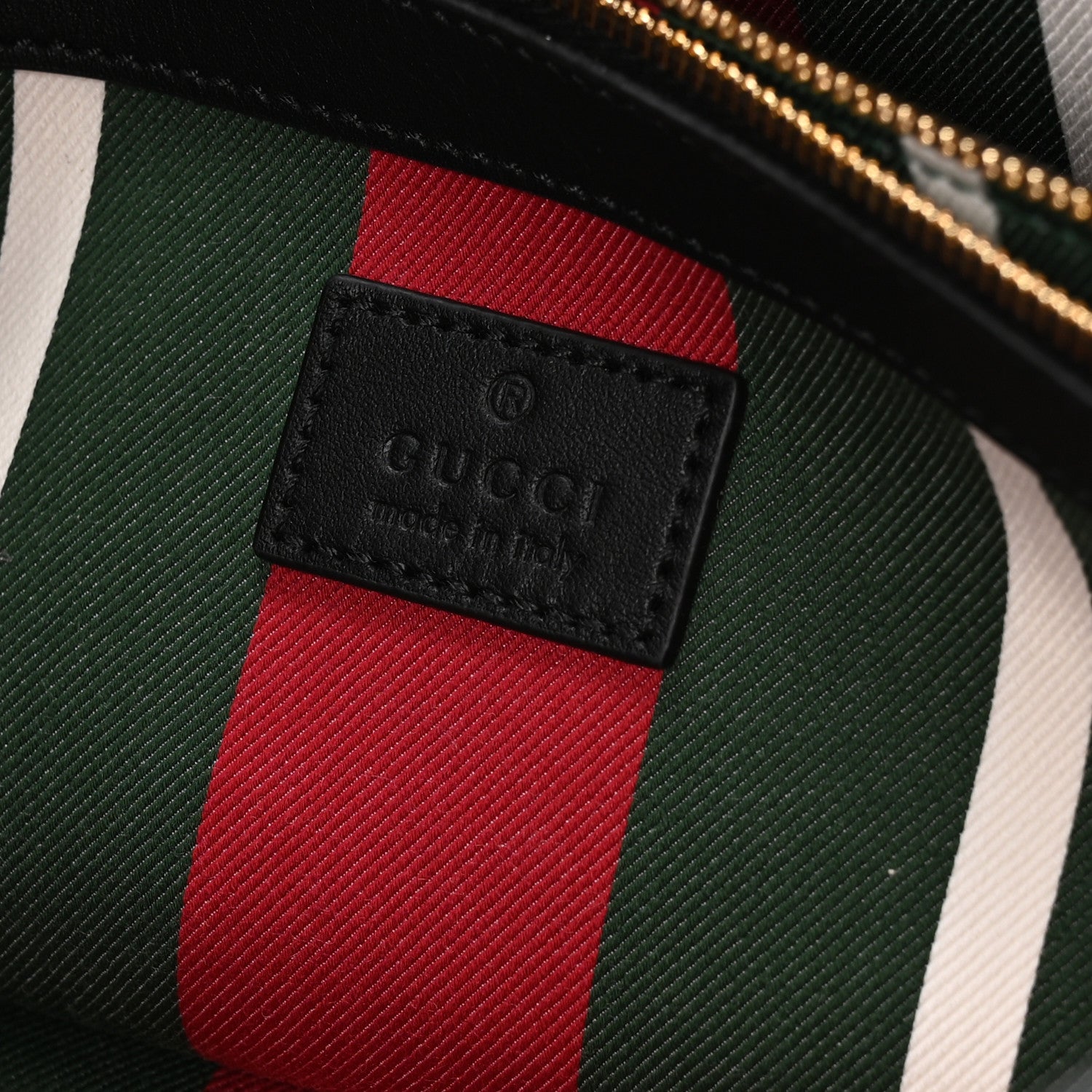 Gucci GG Supreme Monogram Emblem Medium Tote Bag Beige Black 6 of 10