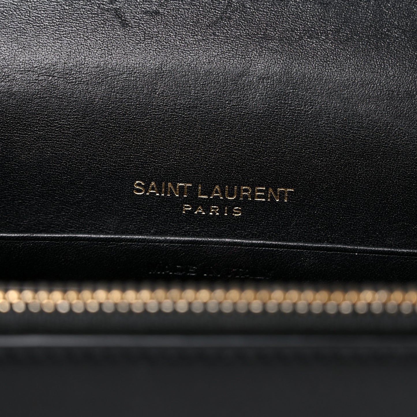 Smooth Calfskin Classic Monogram Kate Tassel Chain Wallet Black