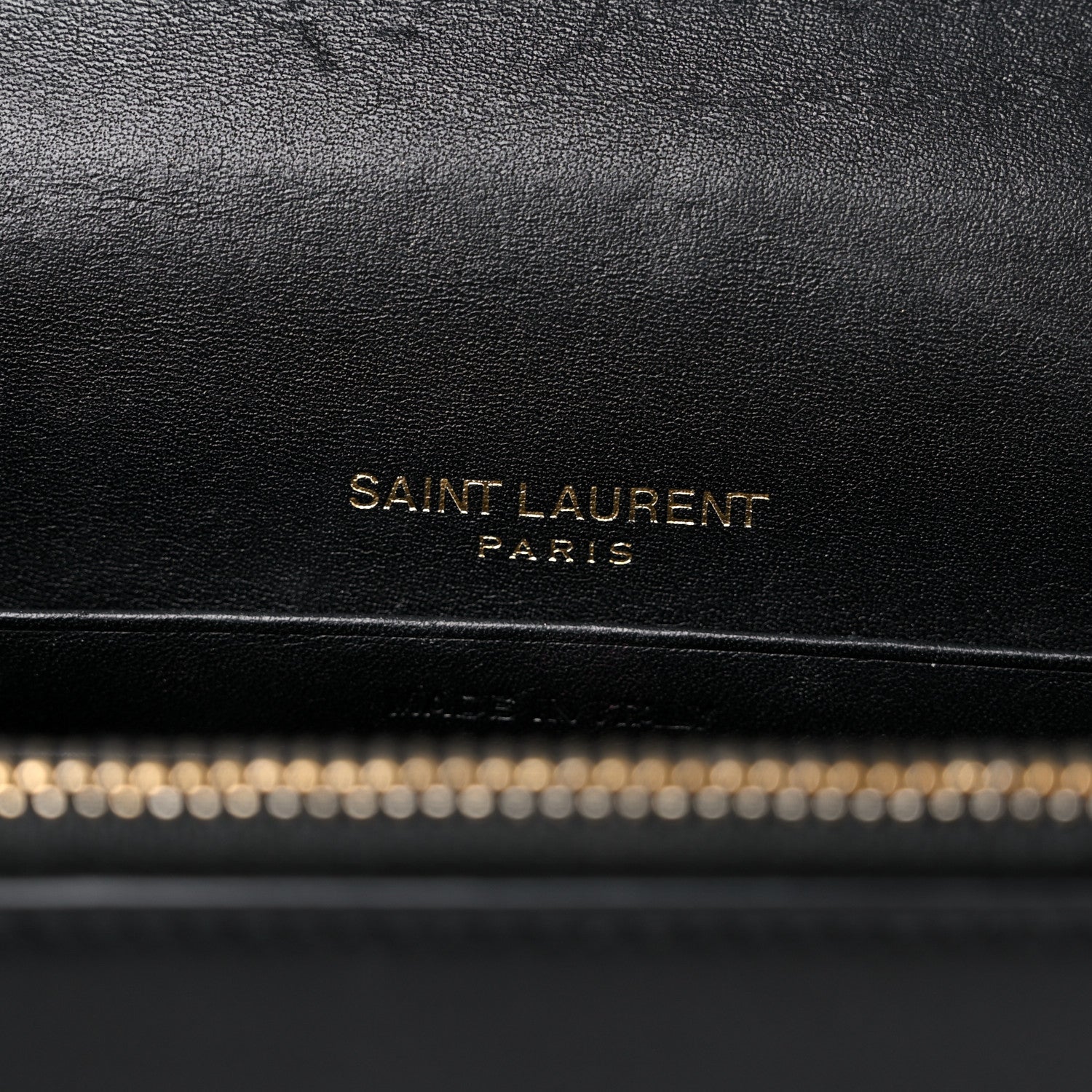 Saint Laurent Smooth Calfskin Classic Monogram Kate Tassel Chain Wallet Black 6 of 14