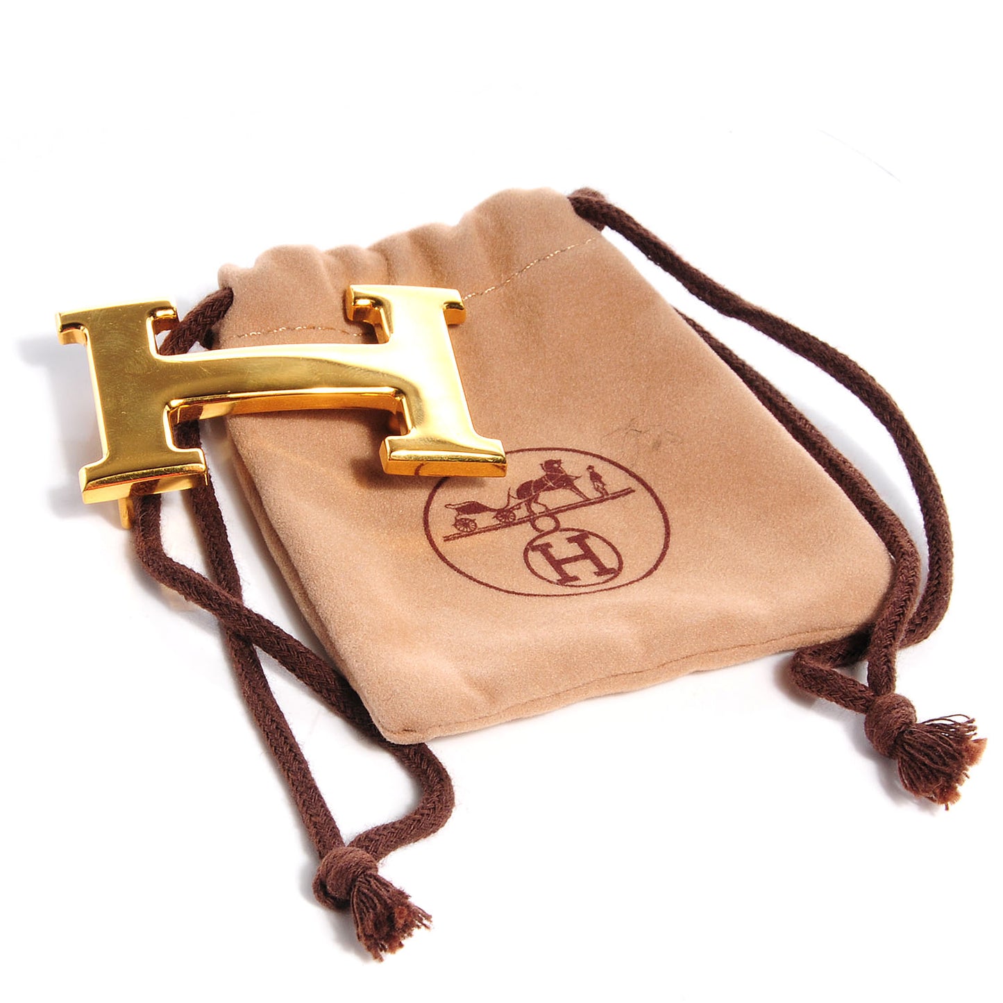32mm H Belt Buckle Gold