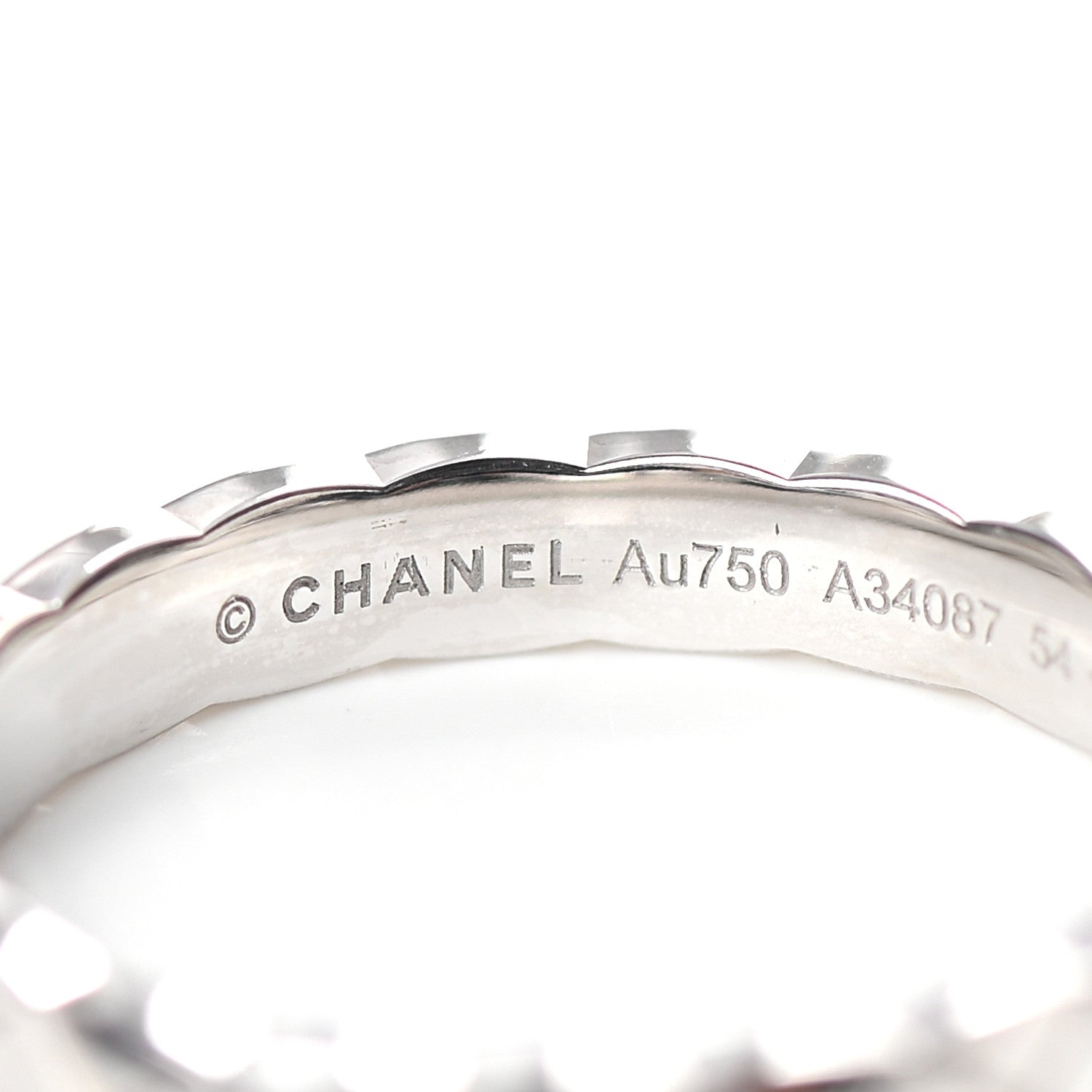 Chanel 18K White Gold Mini Coco Crush Ring 54 6.75 4 of 6