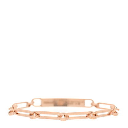 Hermes 18K Rose Gold Diamond Pave PM Kelly Chaine Bracelet SH 2 of 4