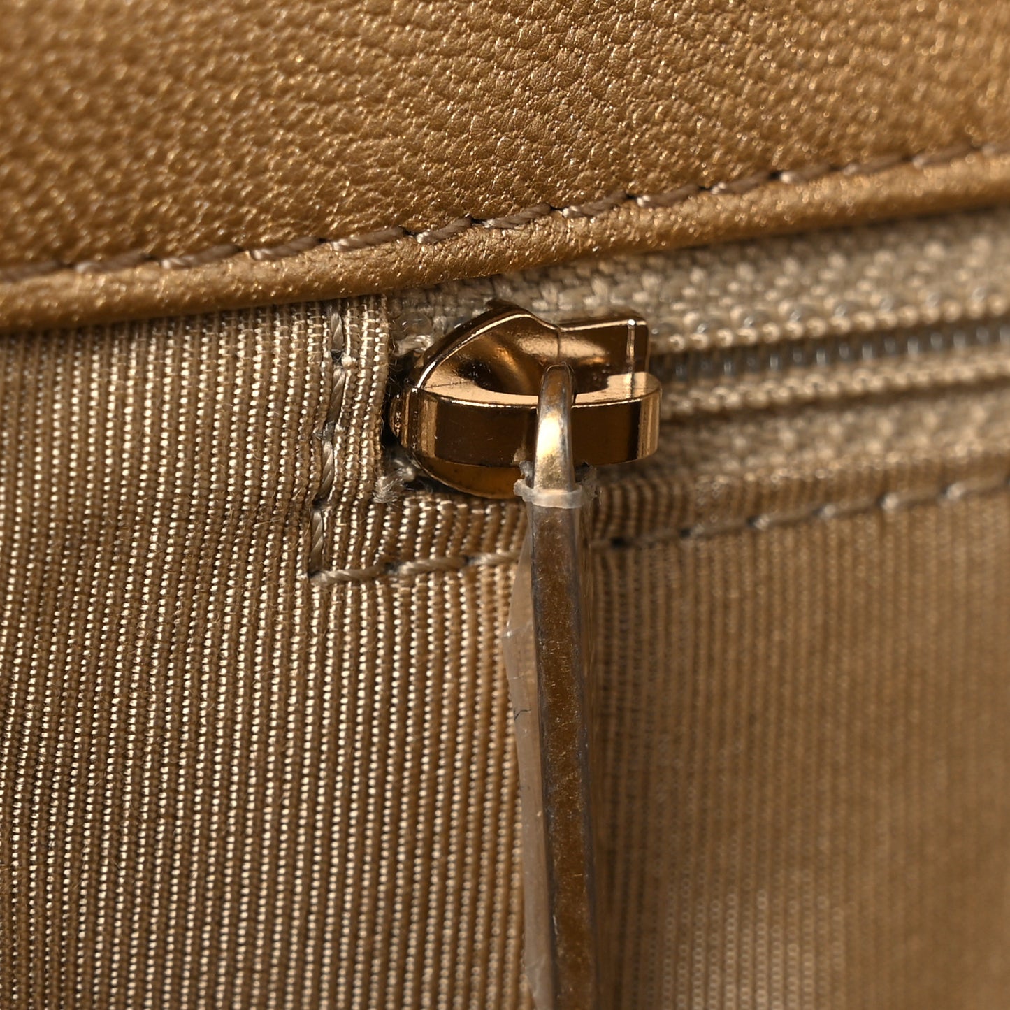 Metallic Goatskin Quilted Medium Chanel 19 Flap Gold