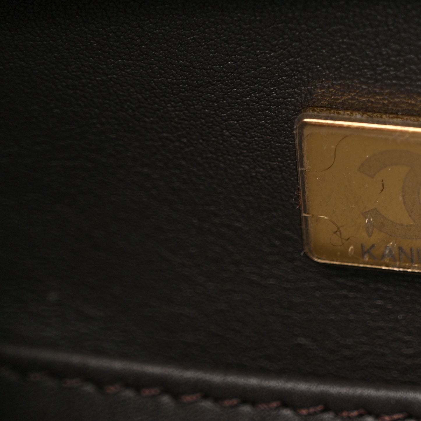 Lambskin Shearling Medium Deauville Tote Dark Brown