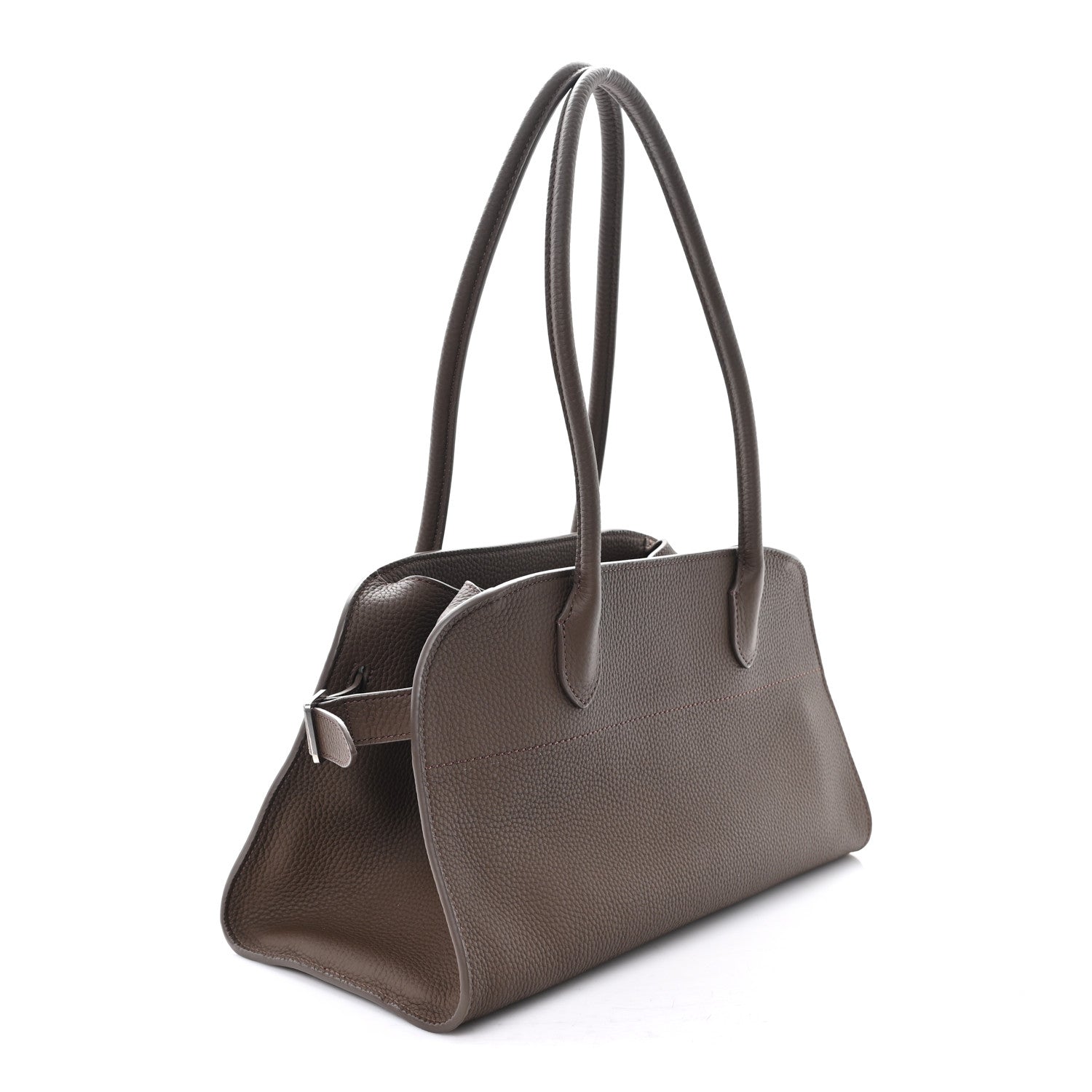 The Row Matte Grained Calfskin Margaux Shoulder 12 Dark Olive 3 of 9