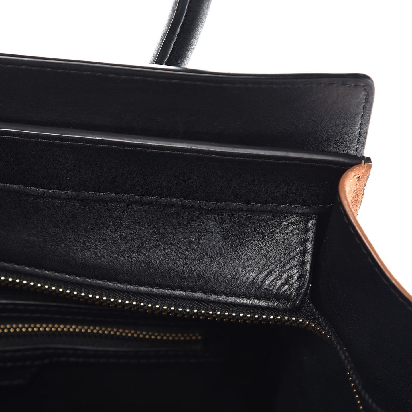 Satin Calfskin Suede Mini Tri-Color Luggage Seashell