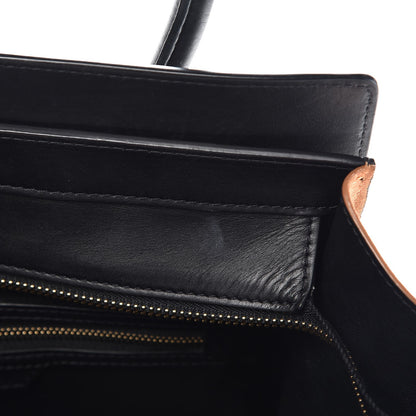 Celine Satin Calfskin Suede Mini Tri-Color Luggage Seashell 9 of 16