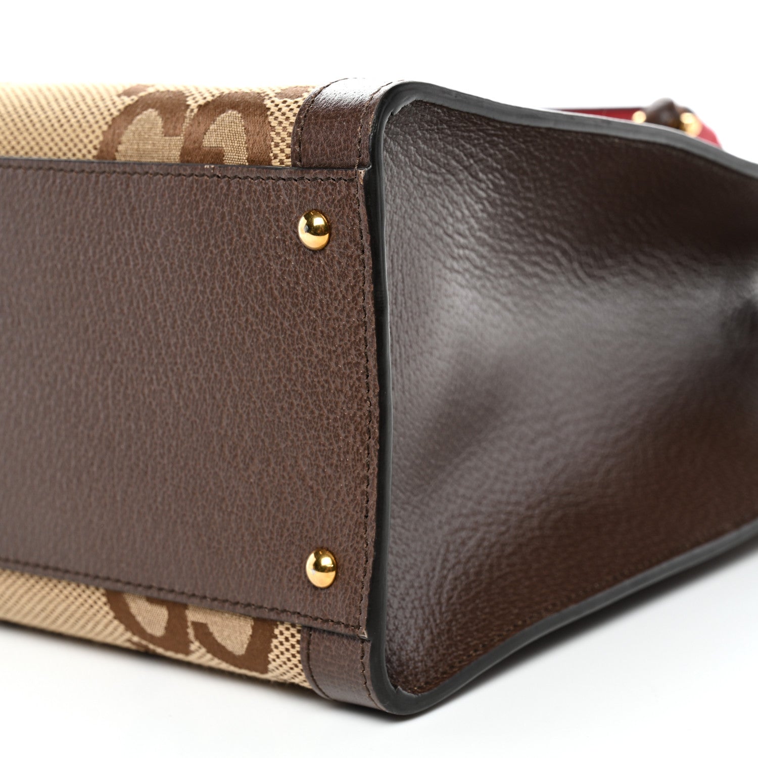 Gucci Monogram Jumbo GG Textured Dollar Calfskin Medium Diana Tote Bag Camel Ebony New Acero Pomegranate Red 11 of 11