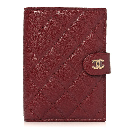 Chanel Caviar Quilted Passport Holder Burgundy 1 of 8