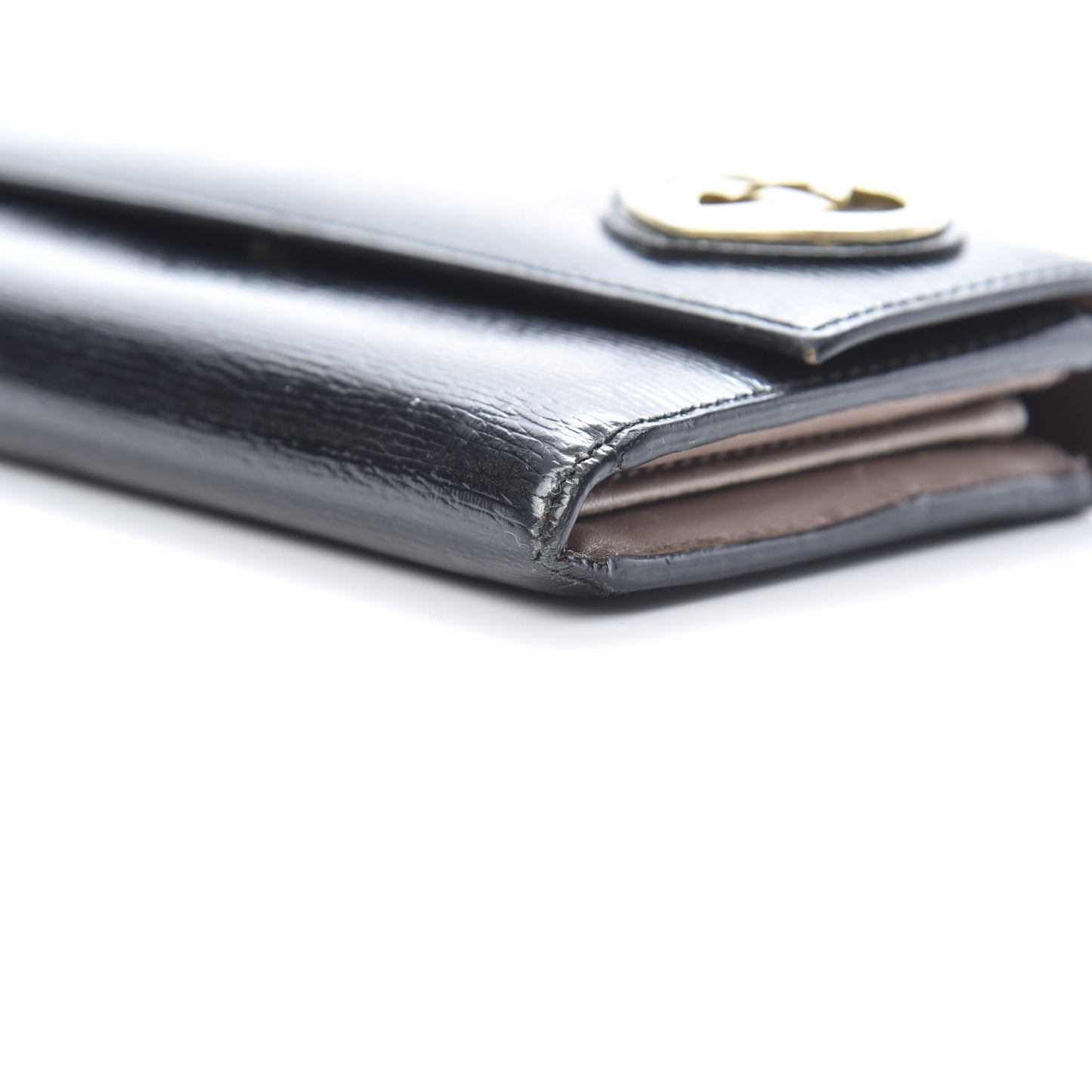 Shangai Calfskin Lovely Heart Continental Wallet Black