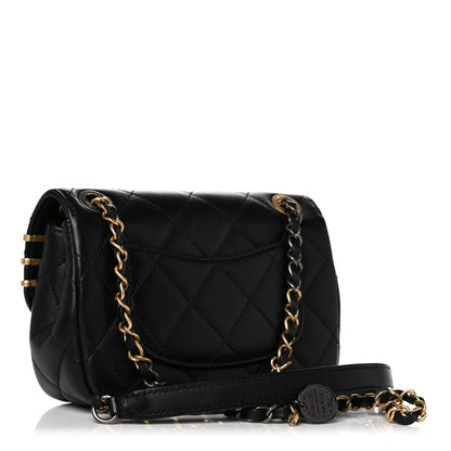 Chanel Lambskin Quilted Mini Coco Clips Single Flap Black 3 of 12