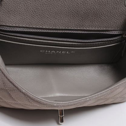 Chanel Caviar Iridescent Quilted Mini Flap Gris 6 of 8