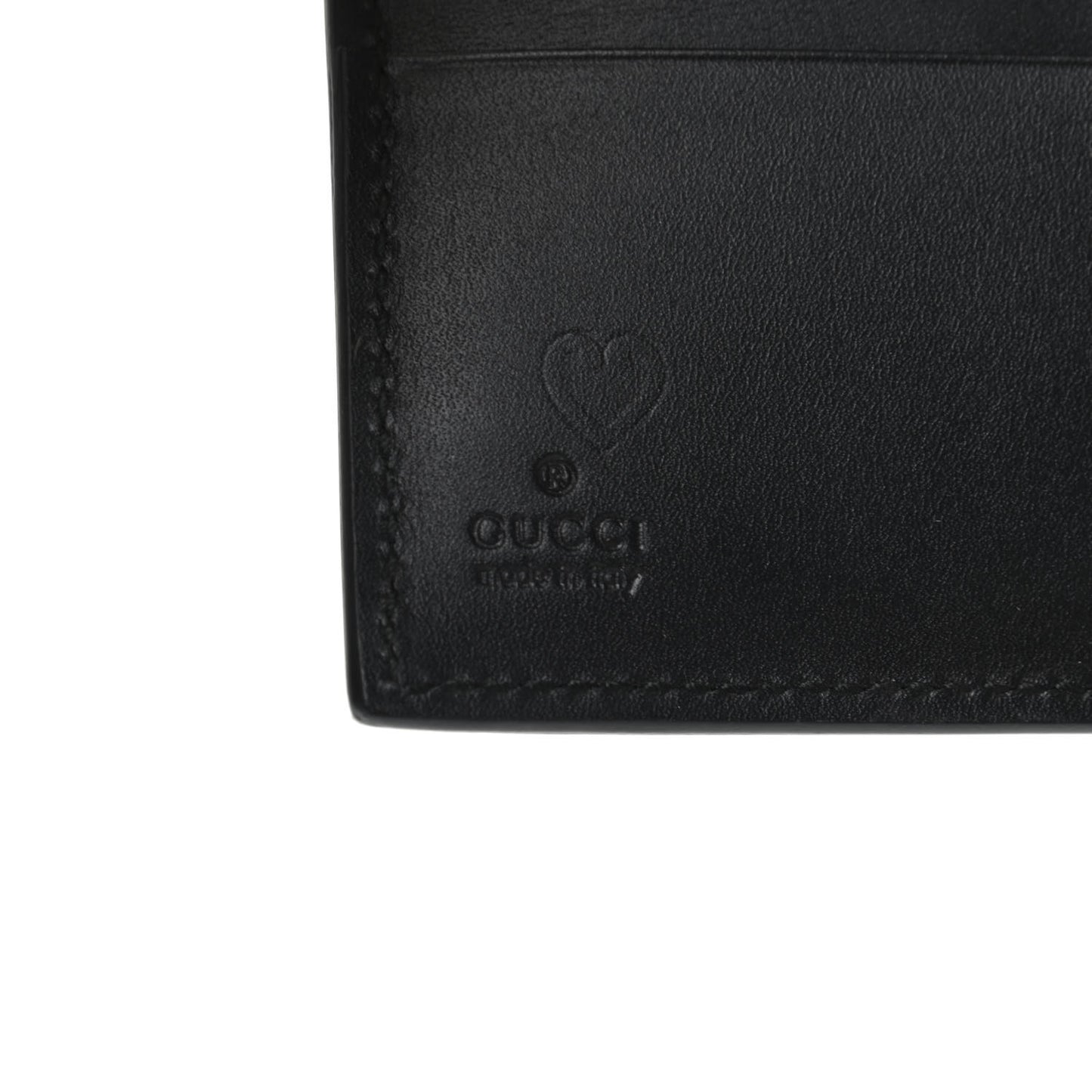 GG Supreme Monogram Pearl Studded French Wallet Black