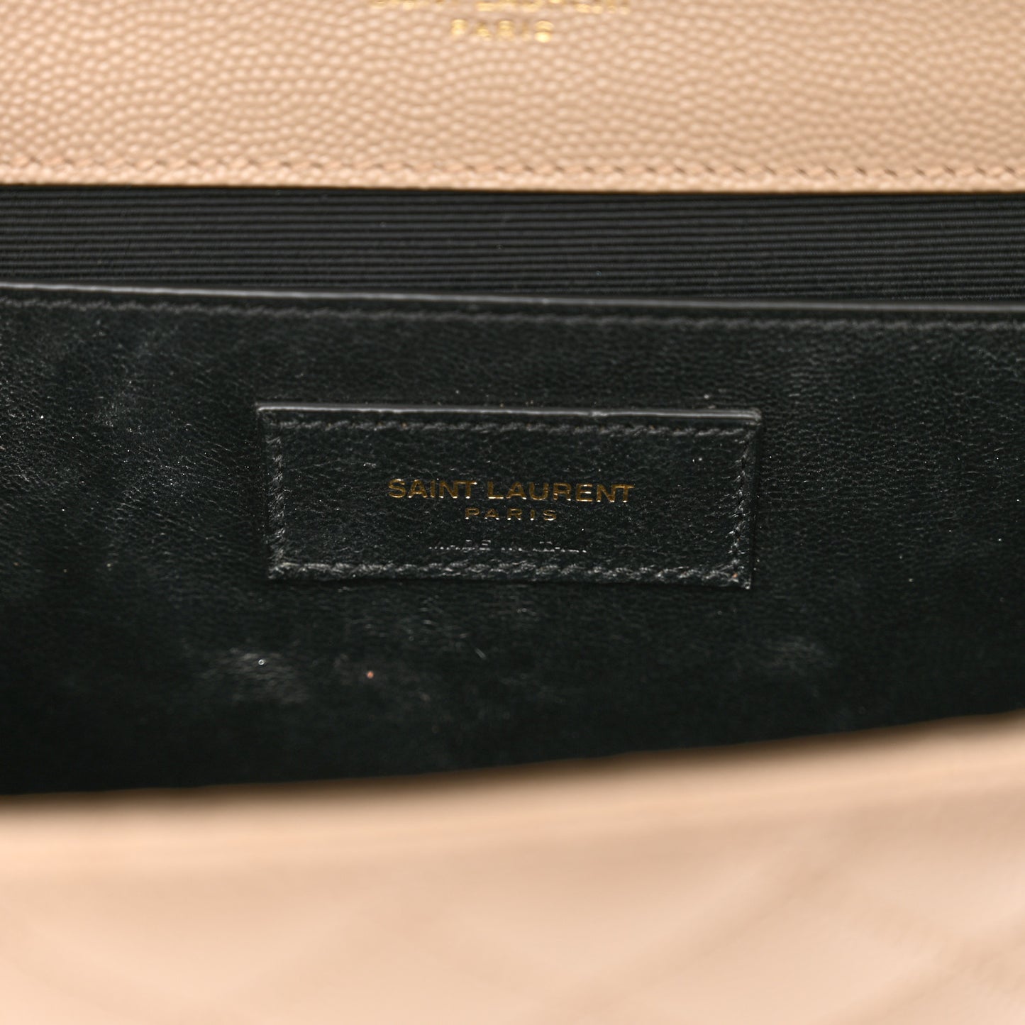 Grain De Poudre Textured Mixed Matelasse Medium Triquilt Monogram Satchel Dark Beige
