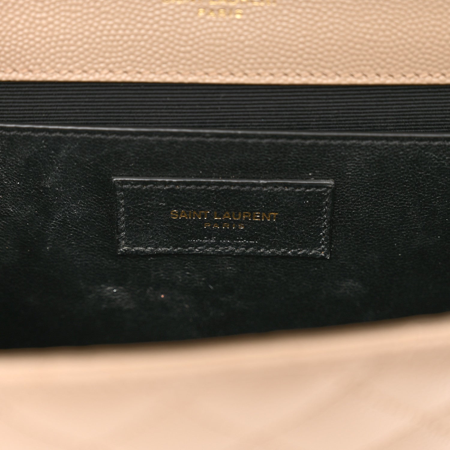 Saint Laurent Grain De Poudre Textured Mixed Matelasse Medium Triquilt Monogram Satchel Dark Beige 8 of 10