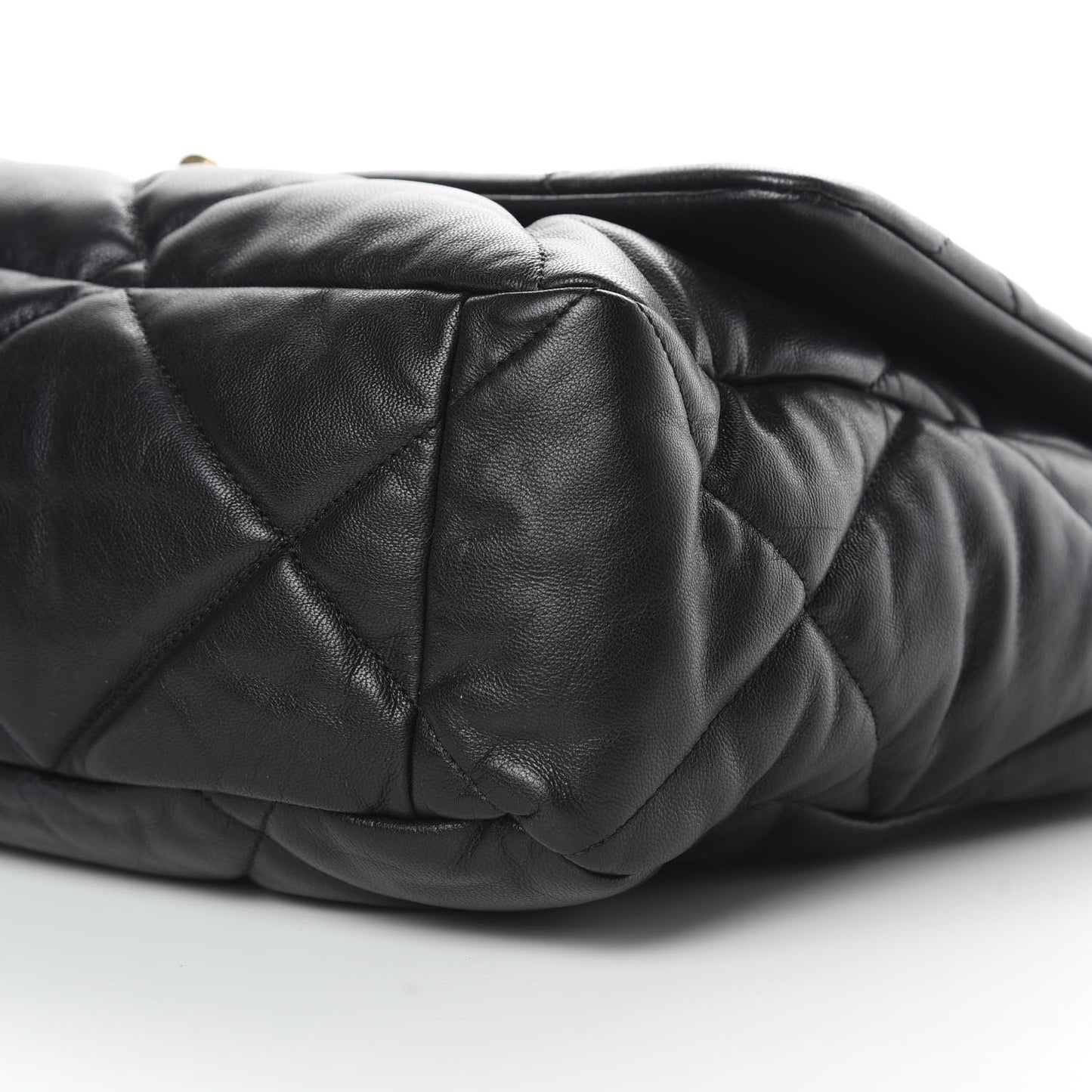 Goatskin Quilted Maxi 19 Flap Black