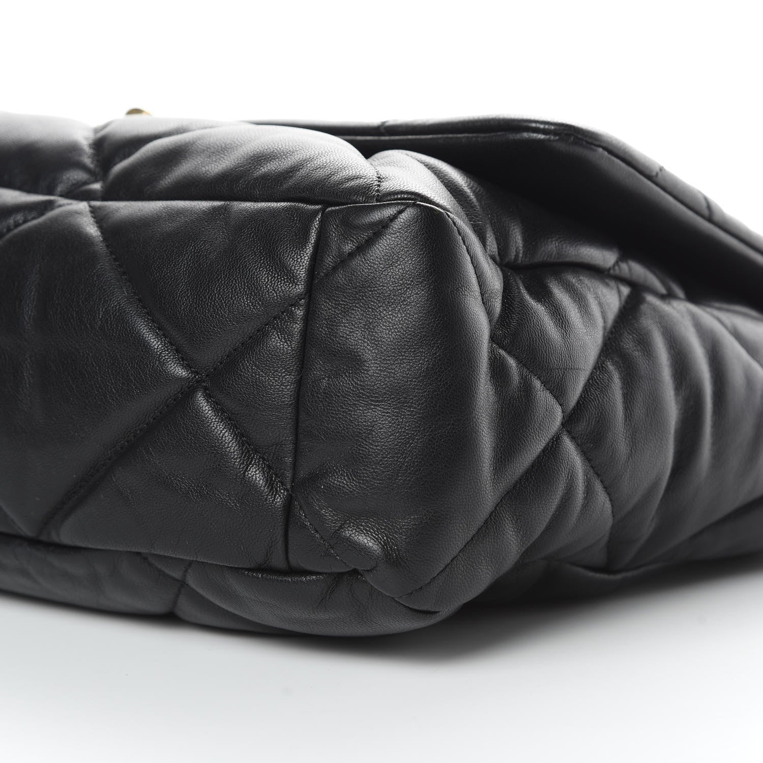 Chanel Goatskin Quilted Maxi 19 Flap Black 10 of 11