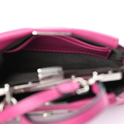 Fendi Nappa Micro Peekaboo Iconic Satchel Magenta 6 of 10