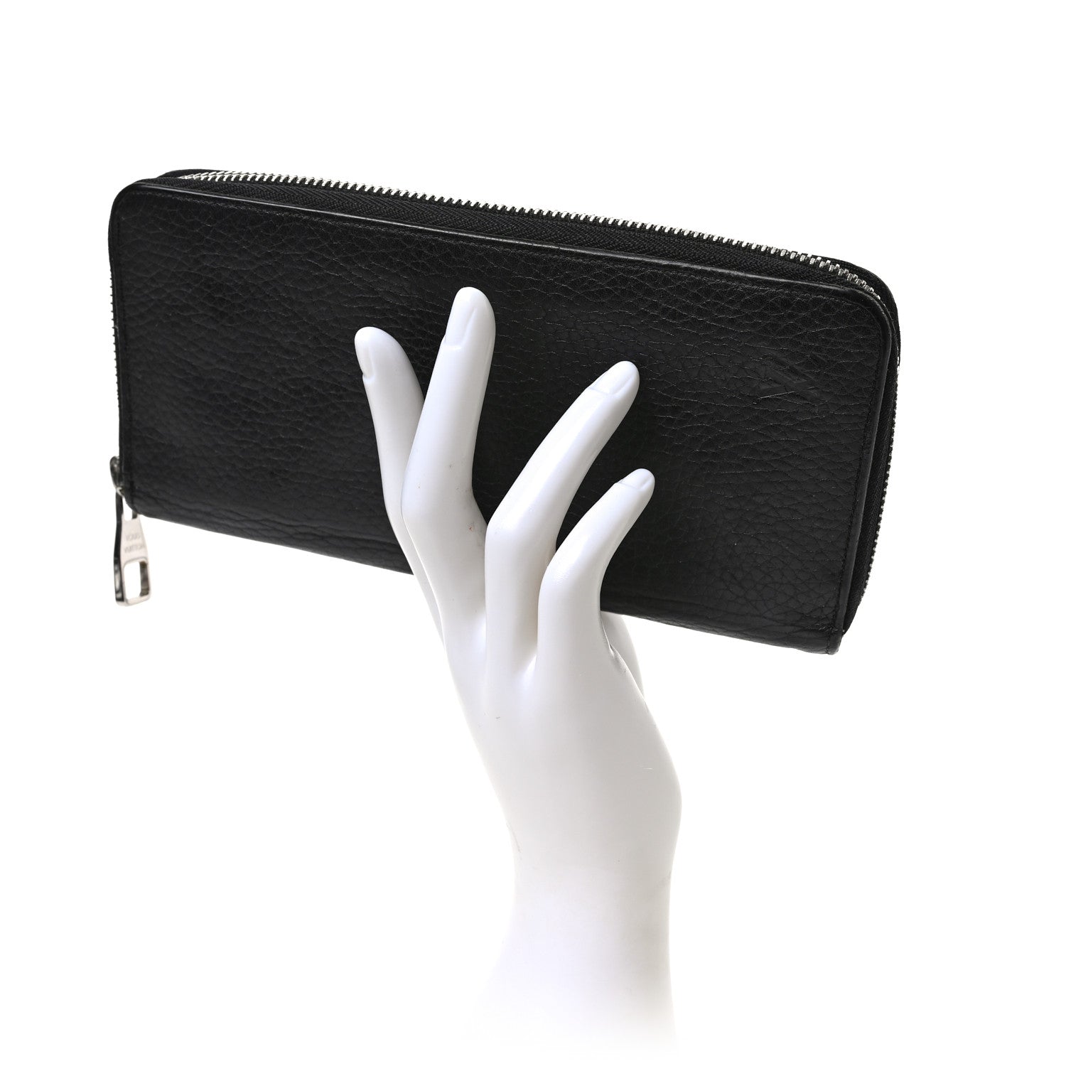 Louis Vuitton Taurillon Vertical Zippy Wallet Black 2 of 7