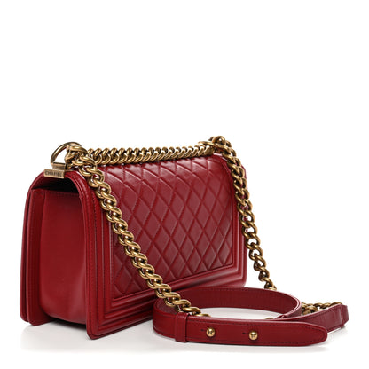 Chanel Lambskin Quilted Medium Boy Flap Red 3 of 11