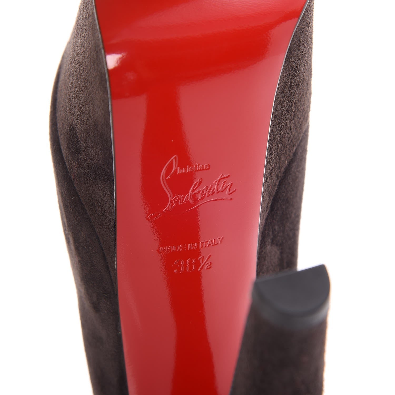 Christian Louboutin Suede Alta Vicky 160 Pumps 38.5 Chocolate 6 of 8