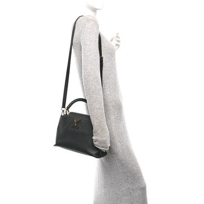 Louis Vuitton Taurillon Capucines PM Black 2 of 9