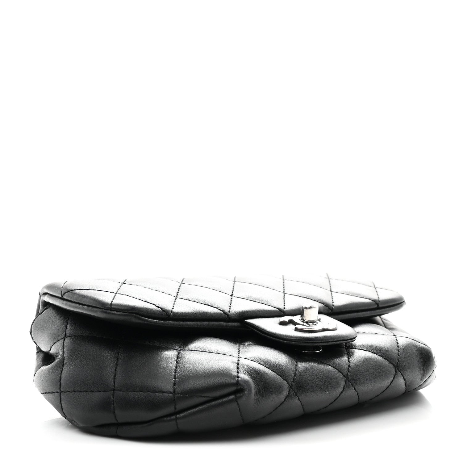 Chanel Calfskin Quilted CC Uniform Flap Belt Bag Black 4 of 11