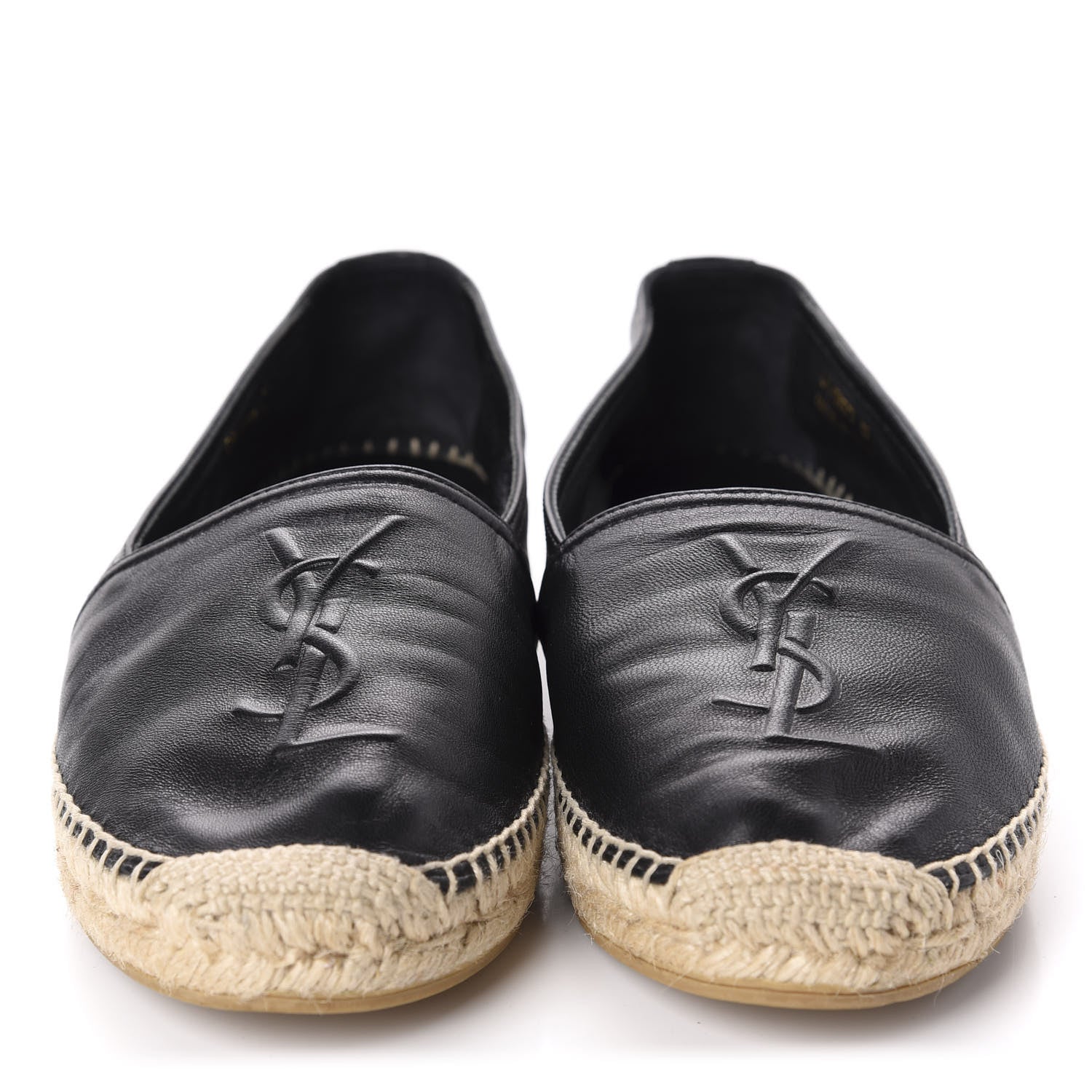 Saint Laurent Lambskin Monogram Espadrilles 39 Black 2 of 11