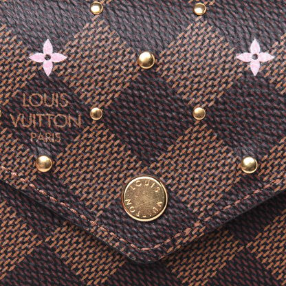 Louis Vuitton Damier Ebene Studded Victorine Wallet 9 of 10