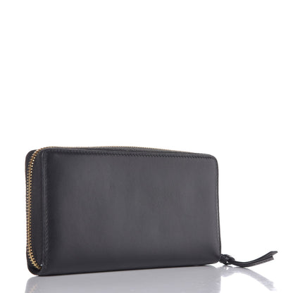 Gucci Apollo Calfskin GG Dadini Embroidered Zip Around Wallet Black 3 of 7
