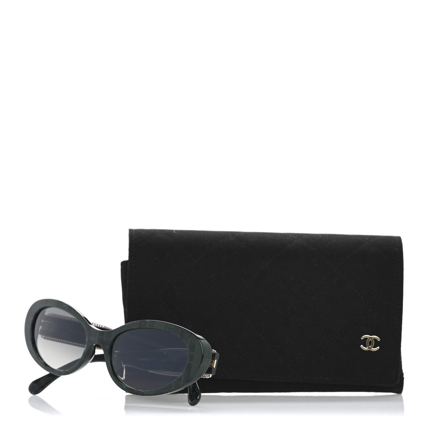 Chanel Acetate Oval Sunglasses 5515-A Green 8 of 8